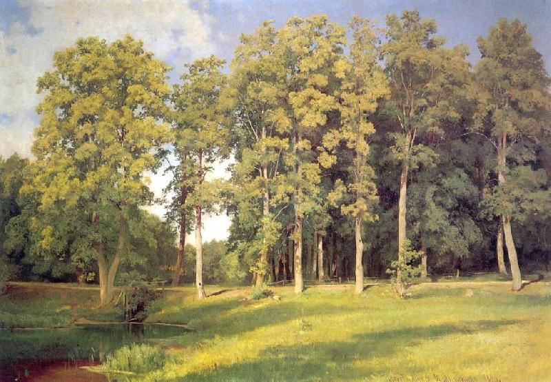 Ivan Shishkin Grove near Pond France oil painting art